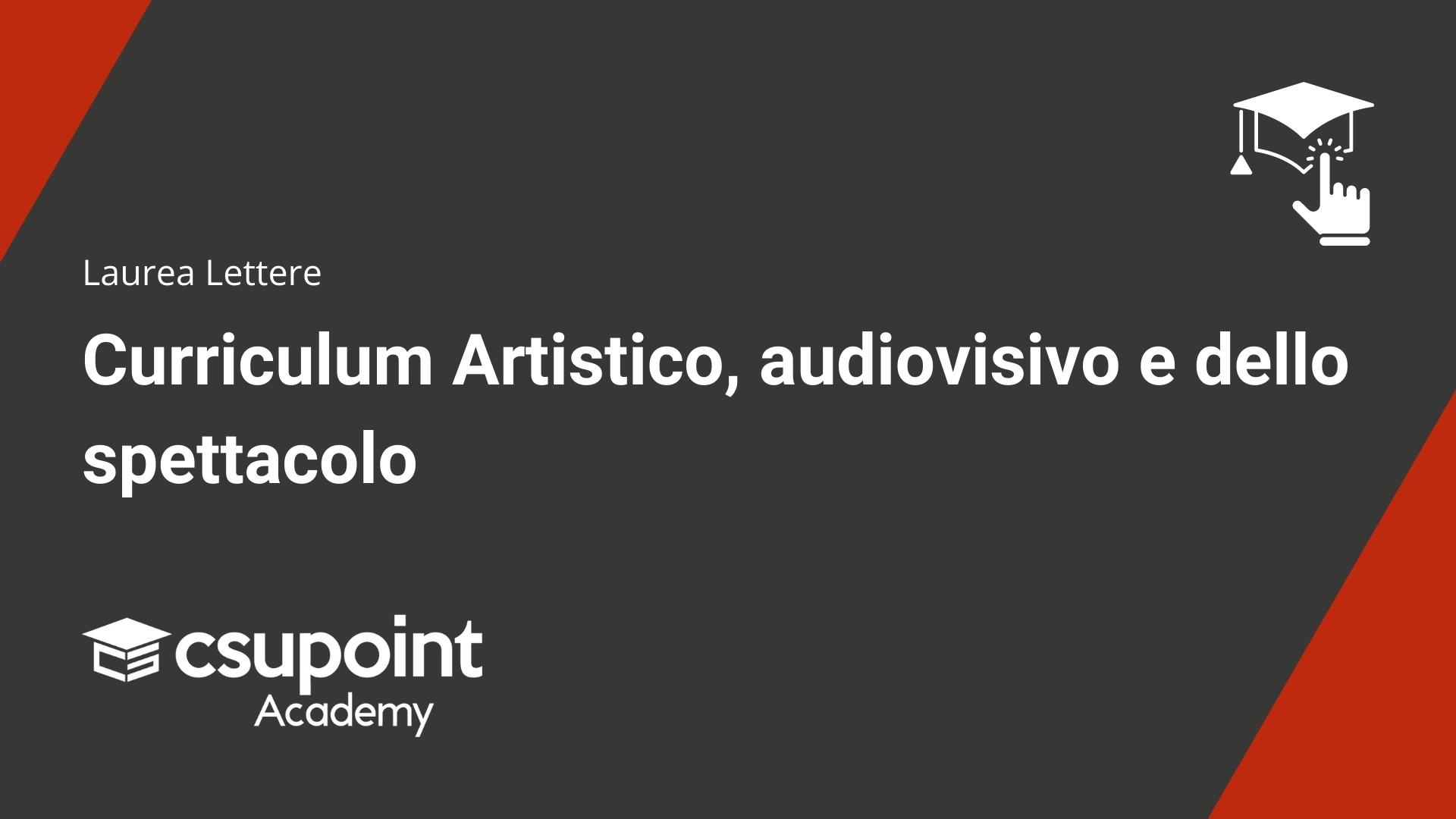 Curriculum Artistico, audiovisivo e dello spettacolo