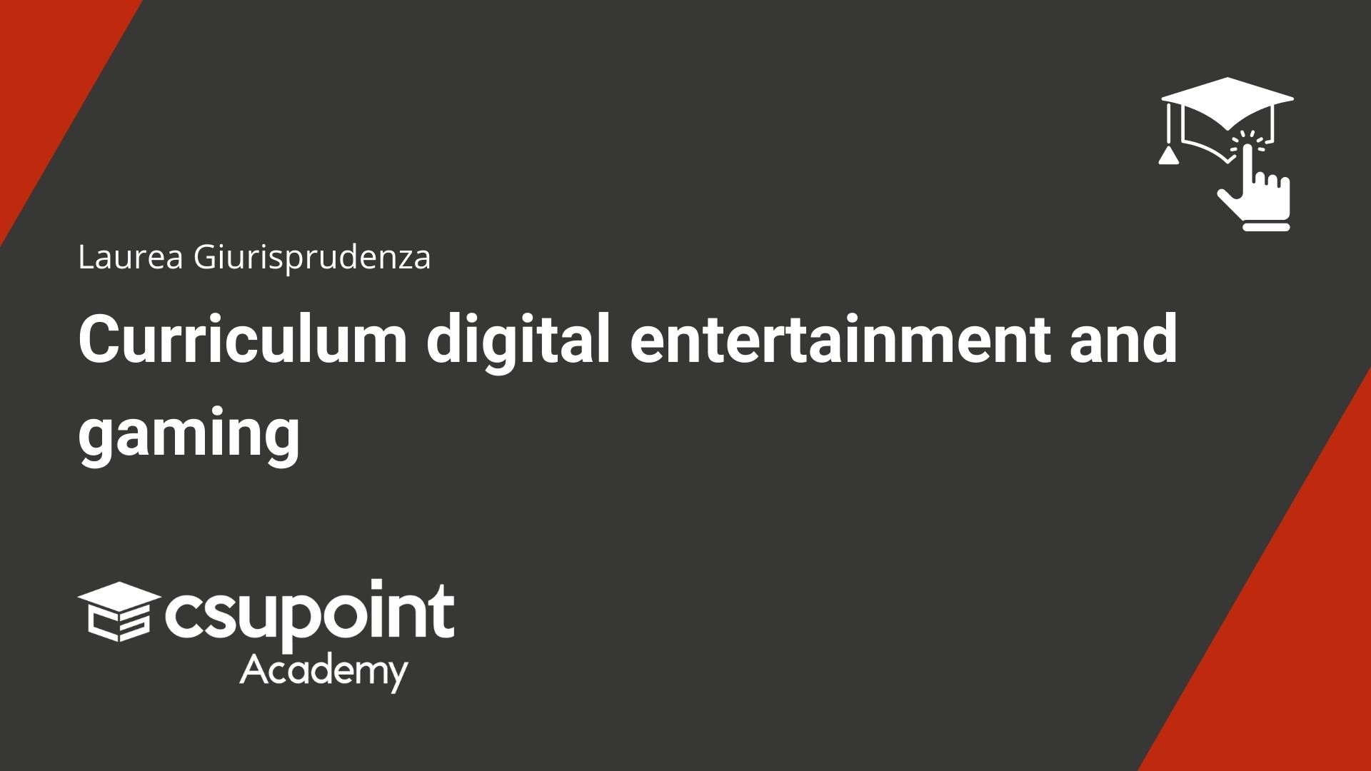 corso di laurea in Digital Entertainment and Gaming