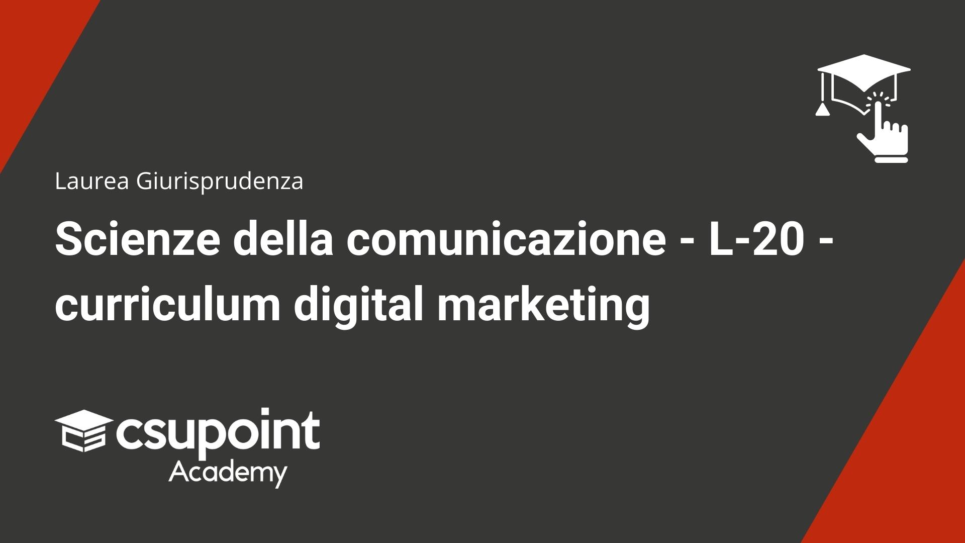 corso di laurea in digital marketing