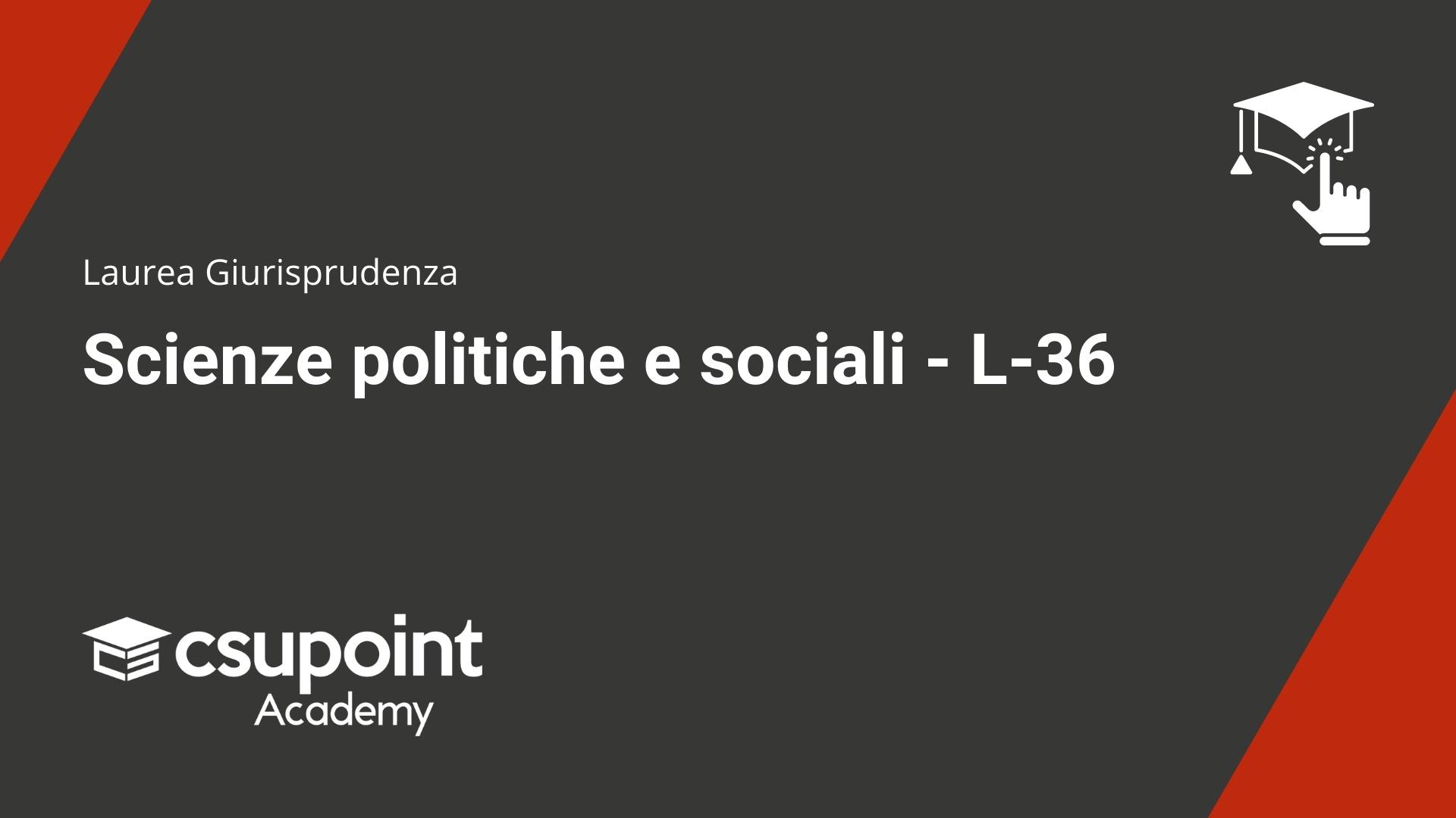 Scienze politiche e sociali - L-36