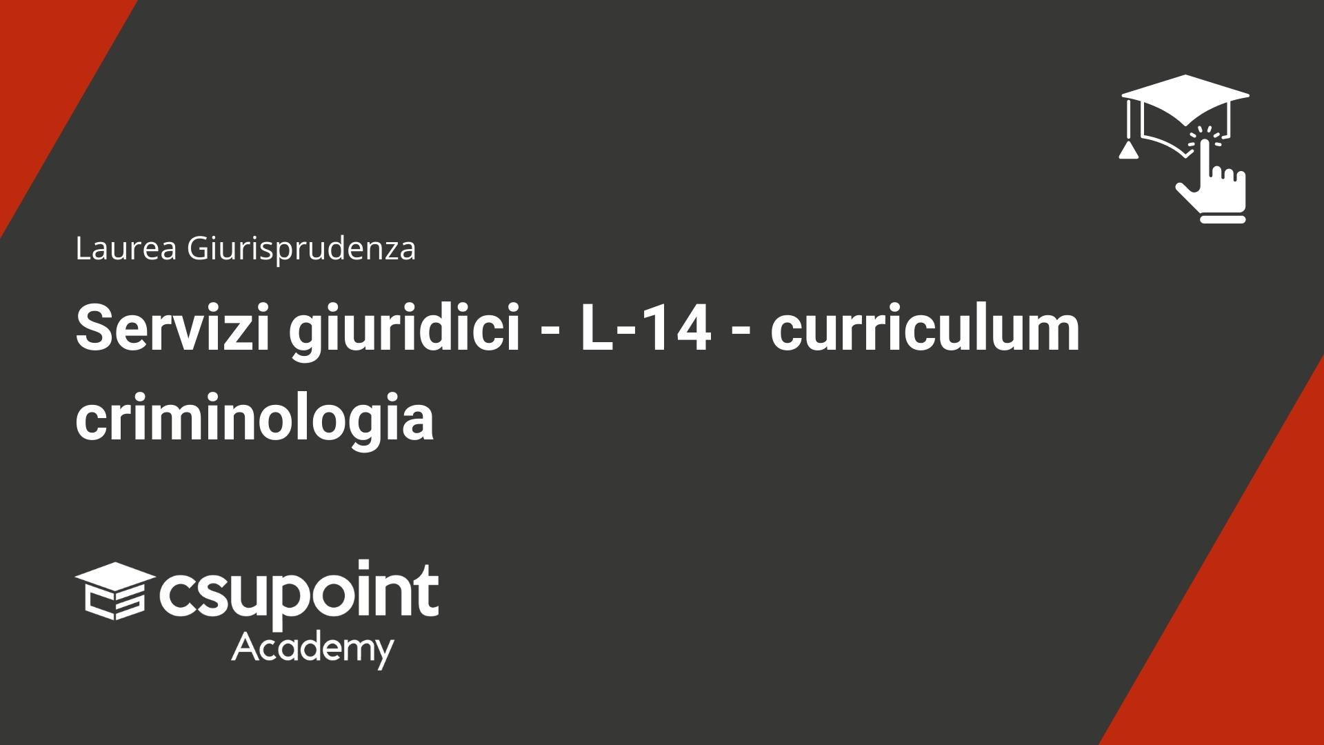 Servizi giuridici - curriculum criminologia
