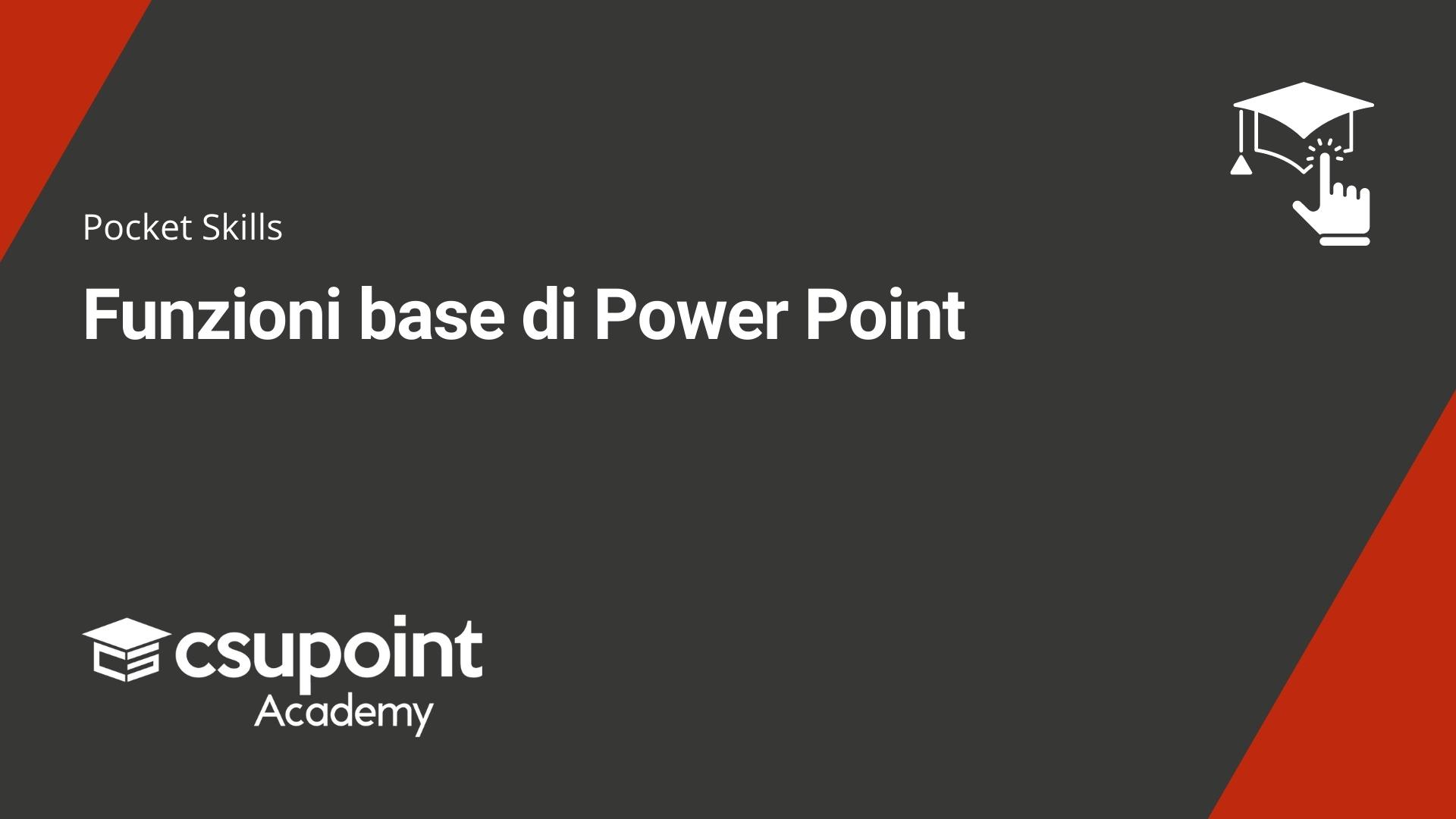Funzioni base di Power Point