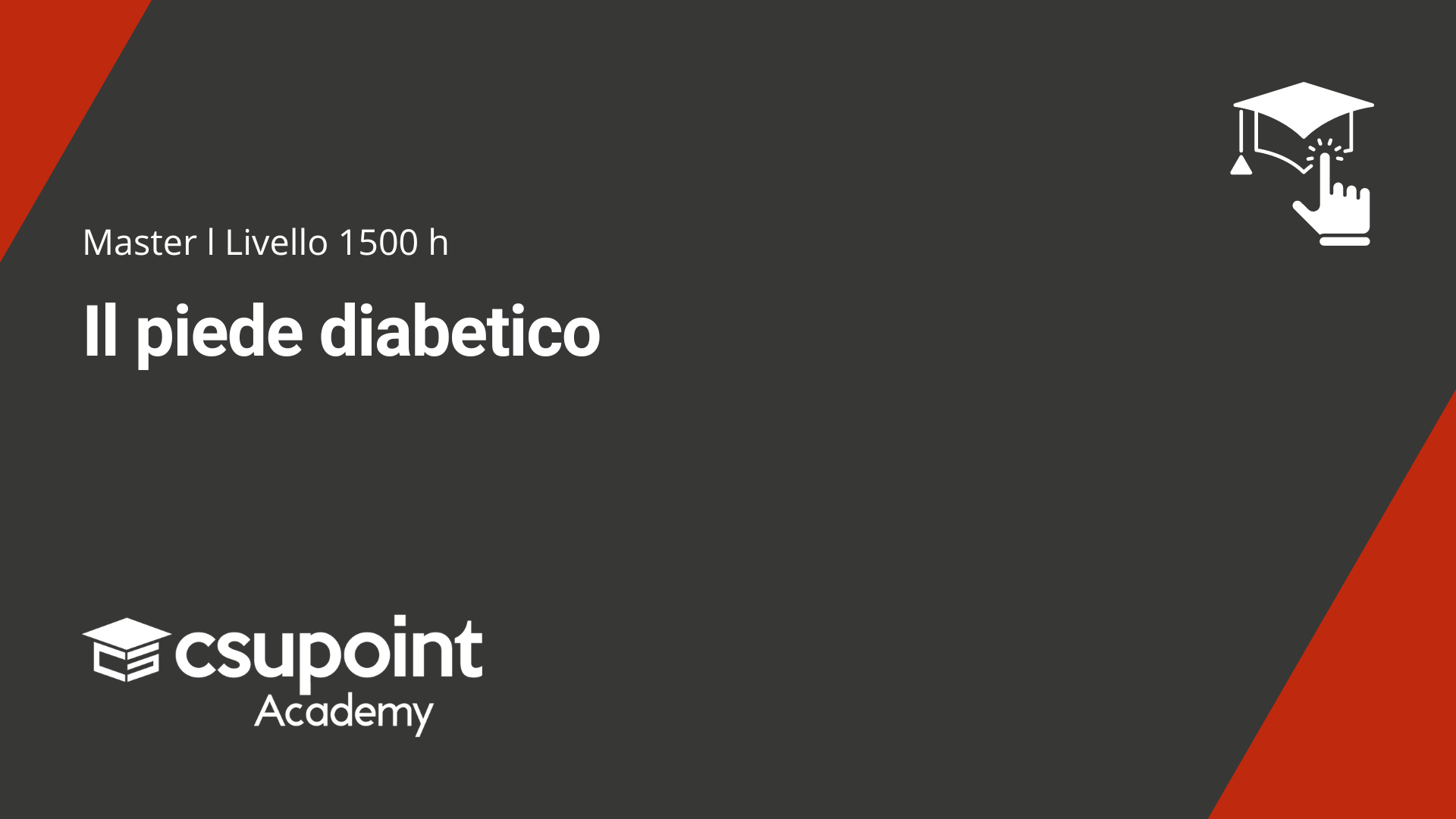 Master Il piede diabetico online