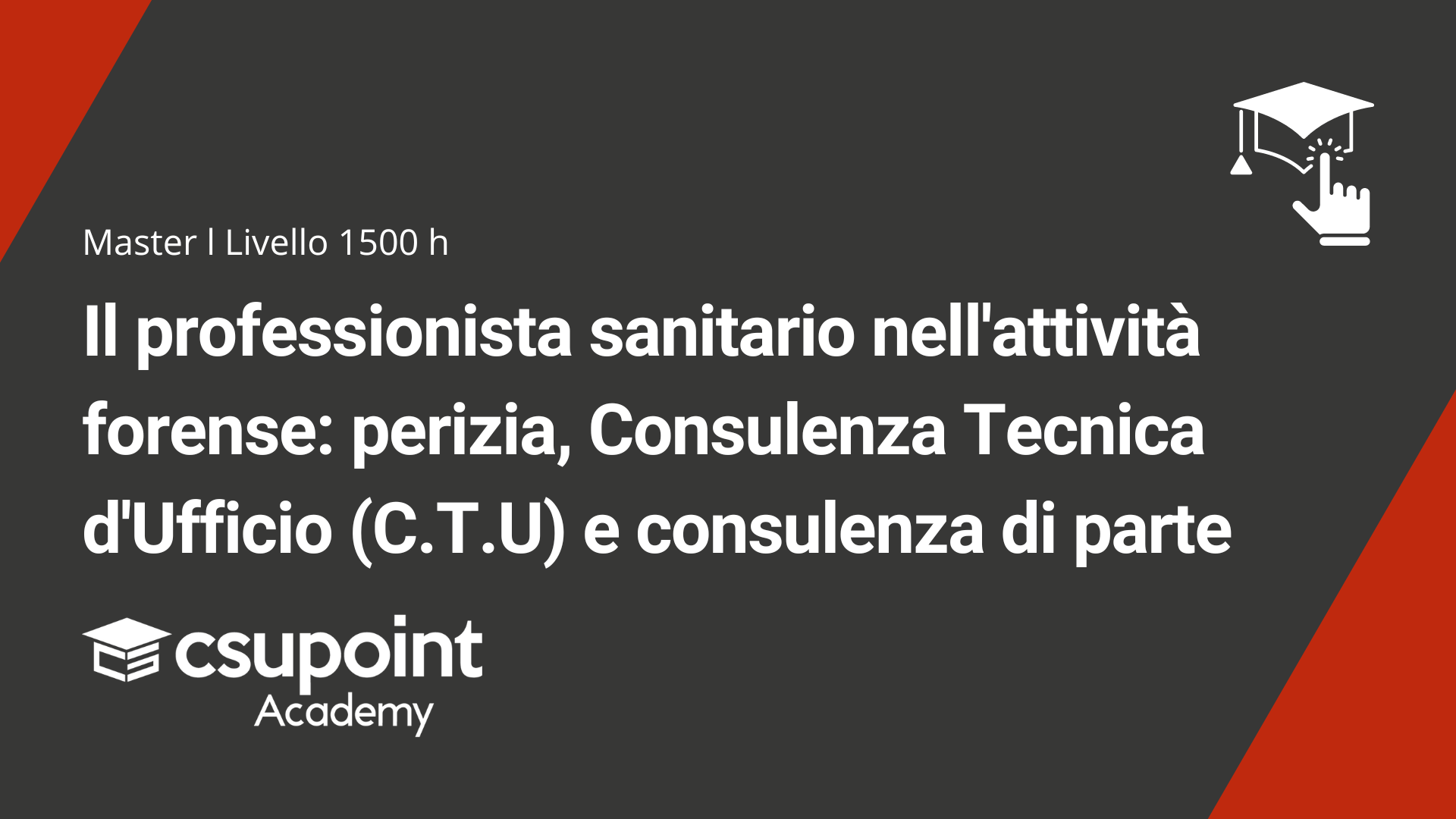 master Il professionista sanitario nell'attività forense
