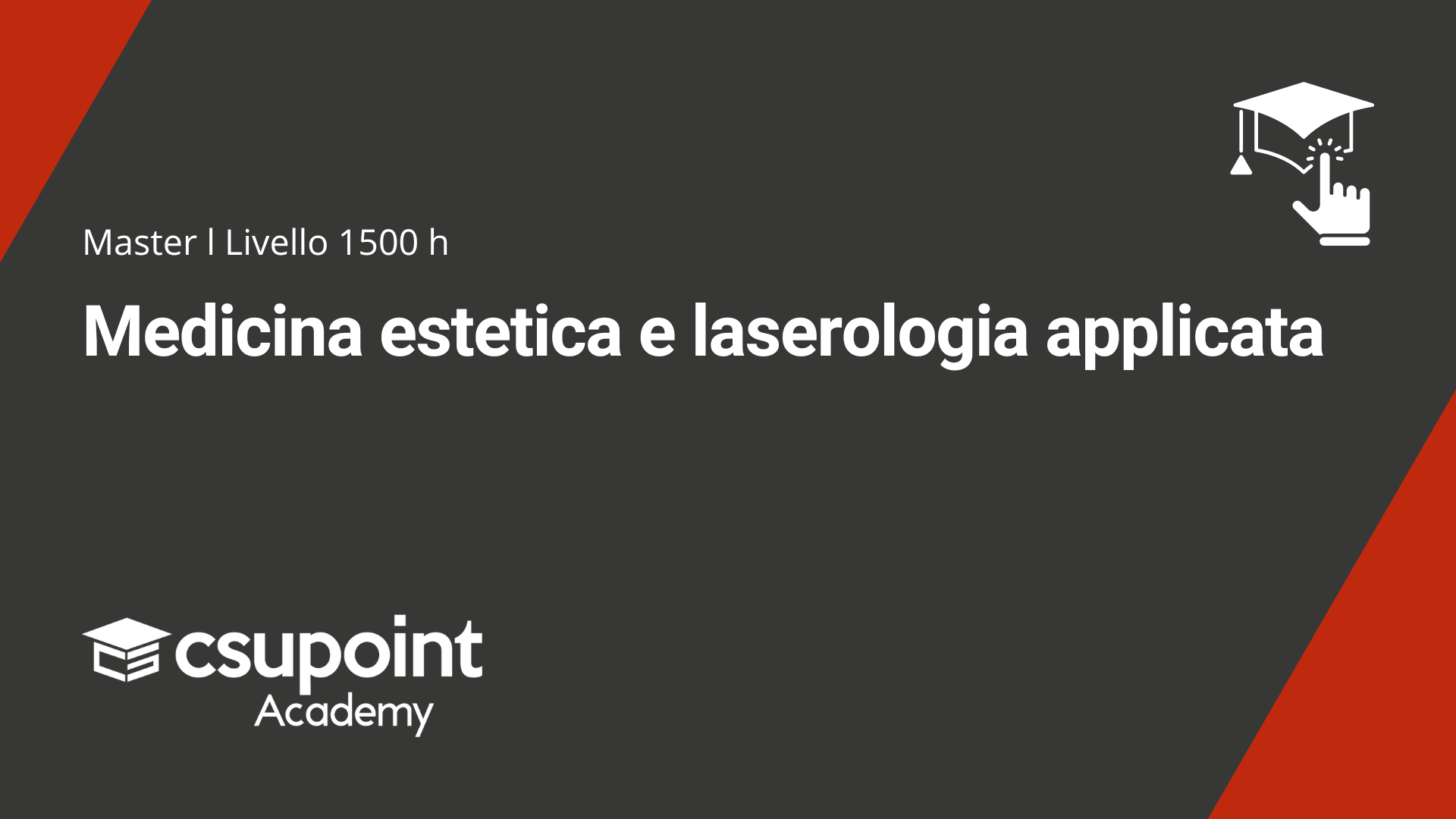 master Medicina estetica e laserologia applicata