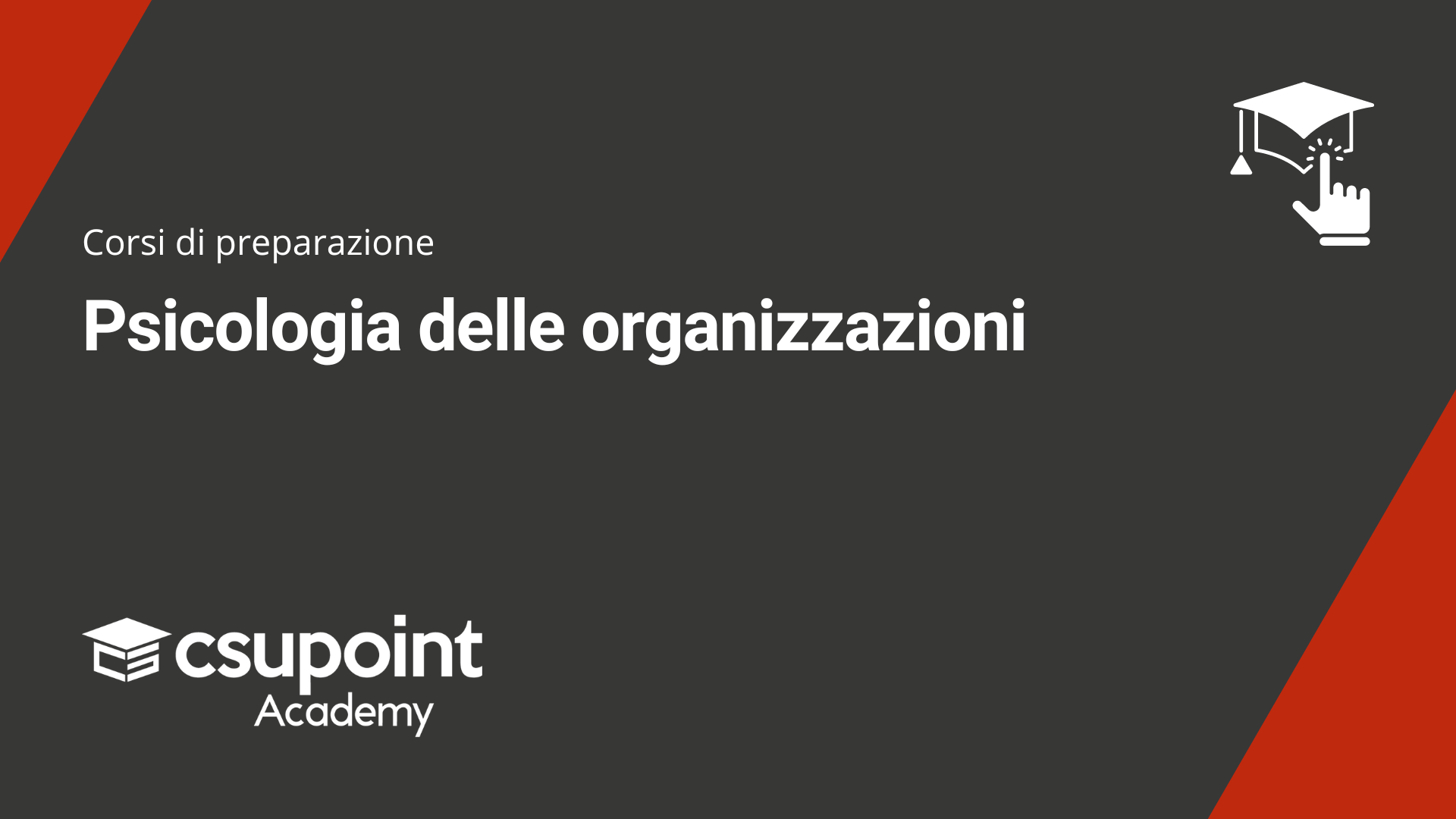 Corsi di preparazione: corso in psicologia delle organizzazioni