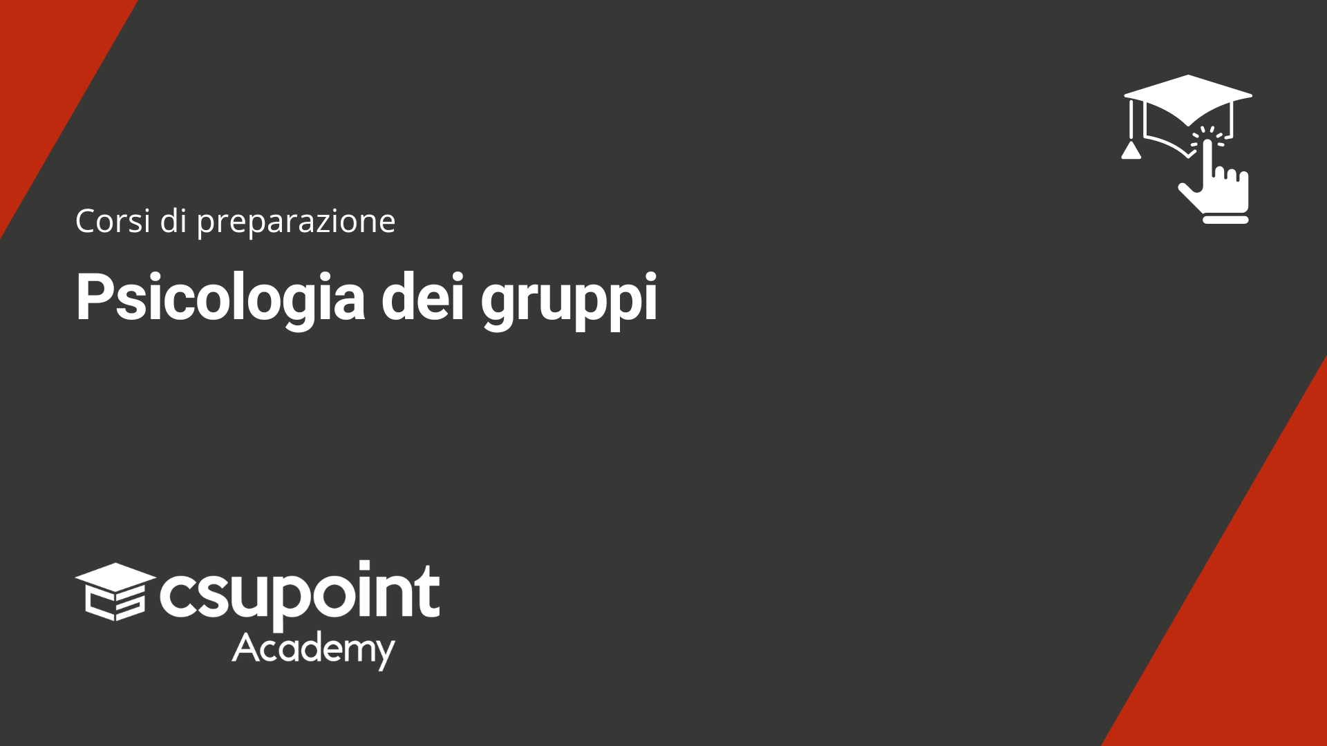 Corsi di preparazione: corso in psicologia dei gruppi