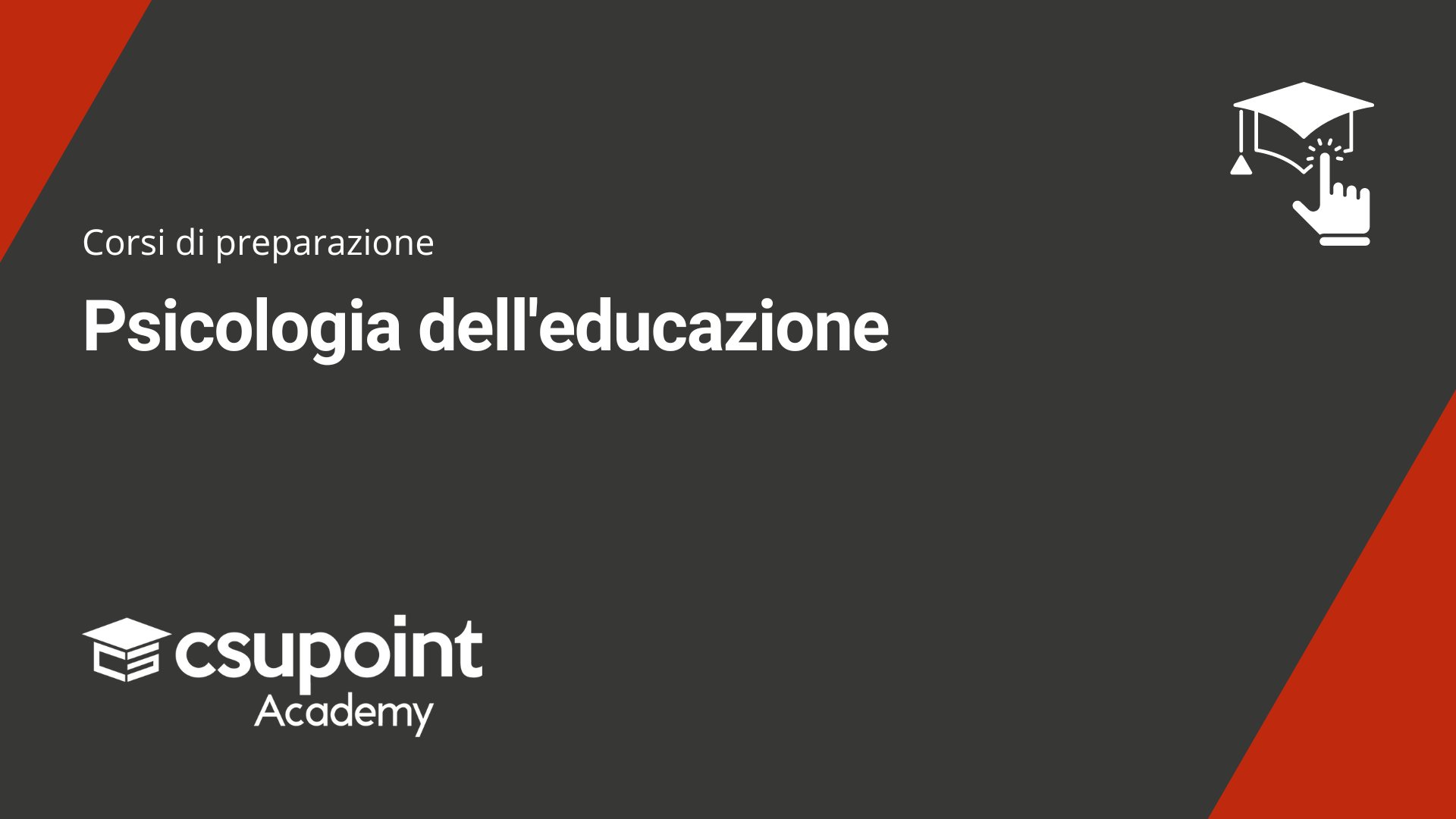 Corsi di preparazione: corso in psicologia dell'educazione