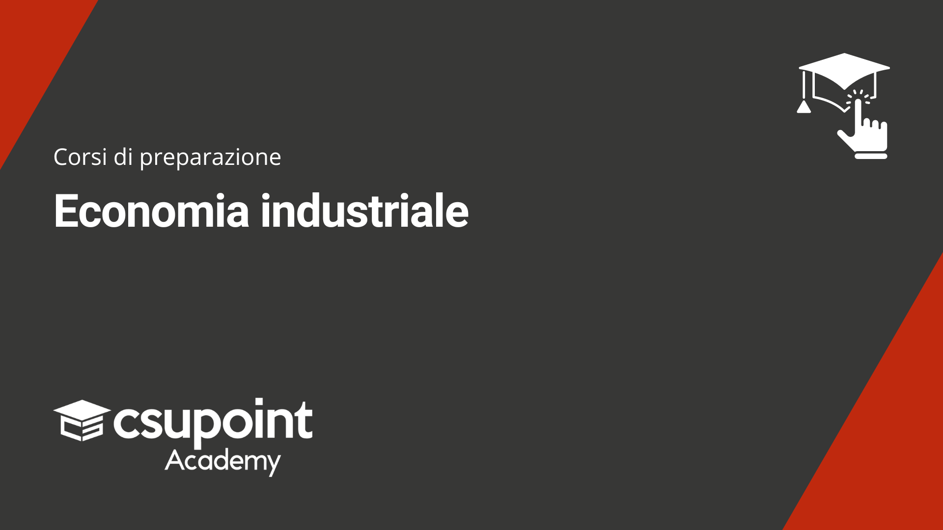 Corsi di preparazione: corso di economia industriale