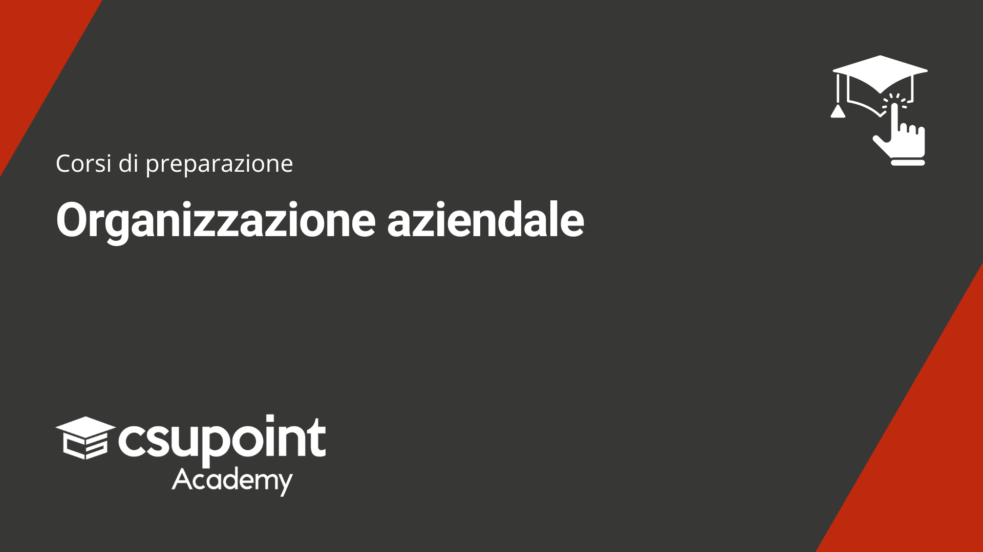 Corsi di preparazione: corso di economia e organizzazione aziendale