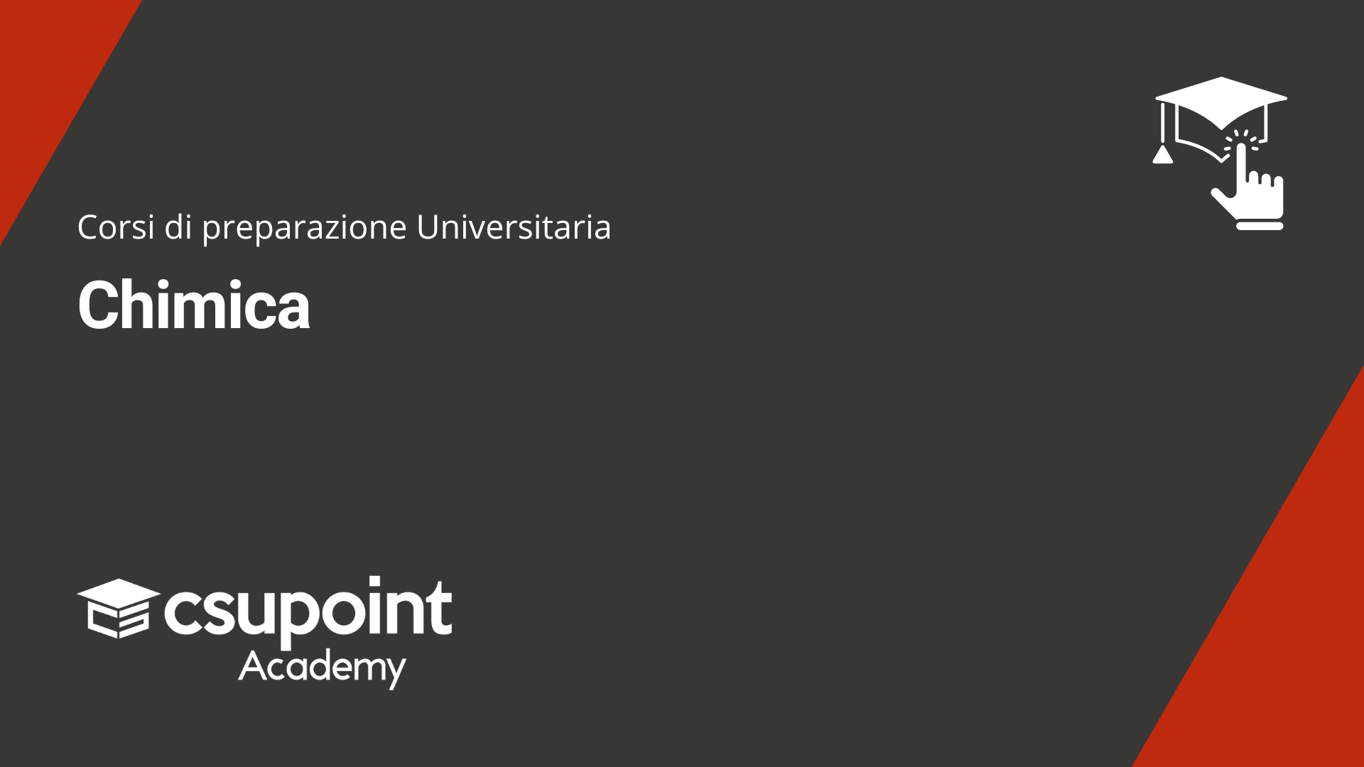 Corsi di preparazione: corso online in chimica